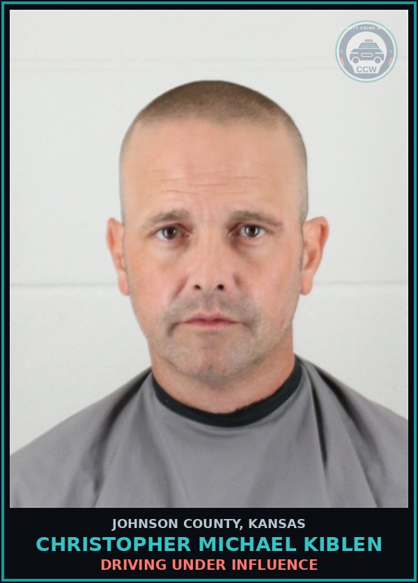 Booking mugshot of CHRISTOPHER MICHAEL KIBLEN in Johnson County
