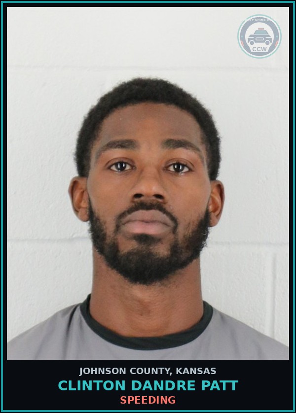 Booking mugshot of CLINTON DANDRE PATT in Johnson County