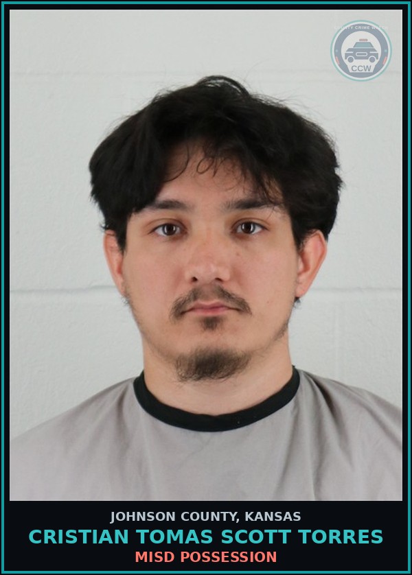 Booking mugshot of CRISTIAN TOMAS SCOTT TORRES in Johnson County