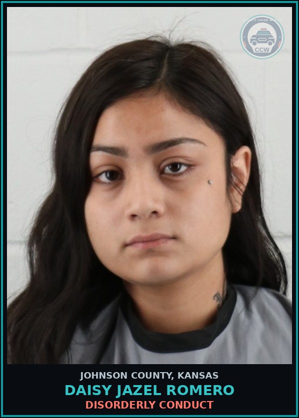 Booking mugshot of DAISY JAZEL ROMERO in Johnson County