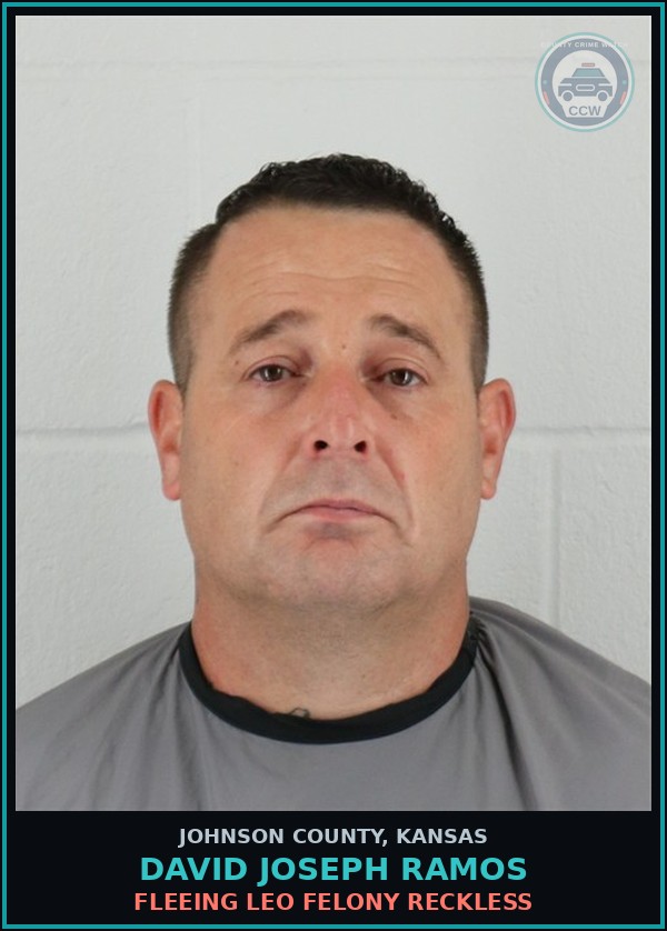 Booking mugshot of DAVID JOSEPH RAMOS in Johnson County