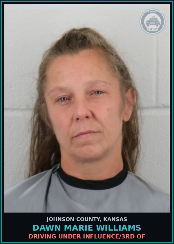 Booking mugshot of DAWN MARIE WILLIAMS in Johnson County