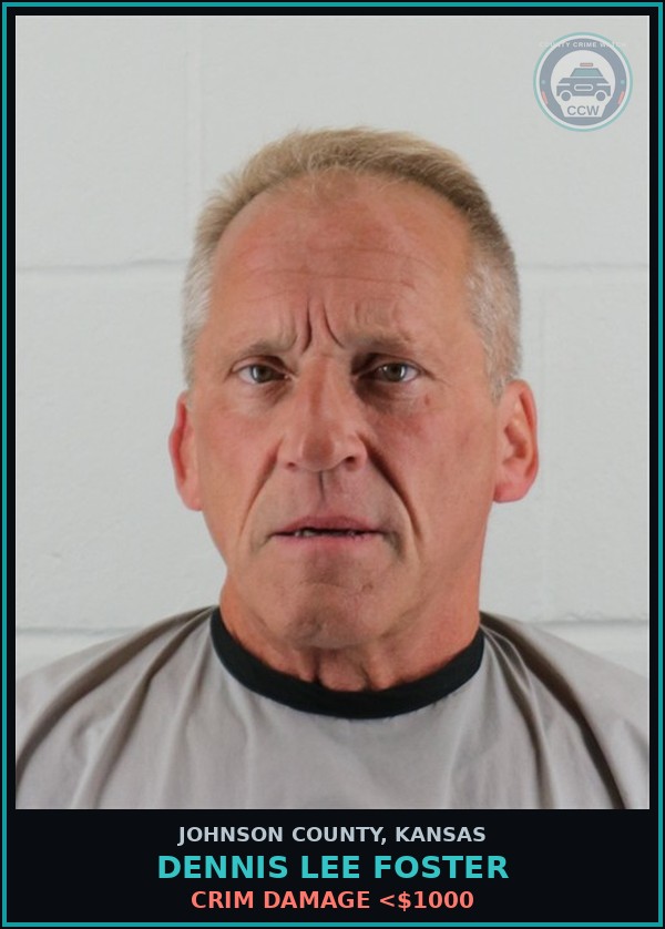 Booking mugshot of DENNIS LEE FOSTER in Johnson County