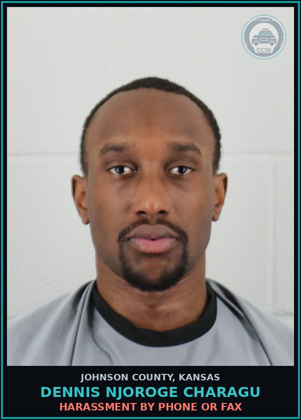 Booking mugshot of DENNIS NJOROGE CHARAGU in Johnson County