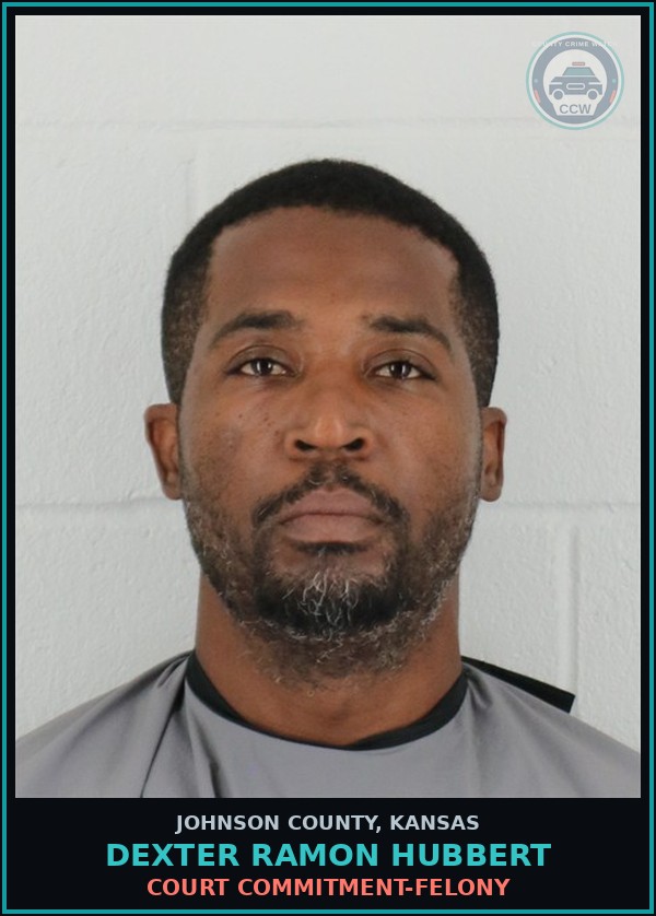 Booking mugshot of DEXTER RAMON HUBBERT in Johnson County