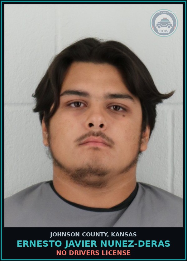 Booking mugshot of ERNESTO JAVIER NUNEZ-DERAS in Johnson County