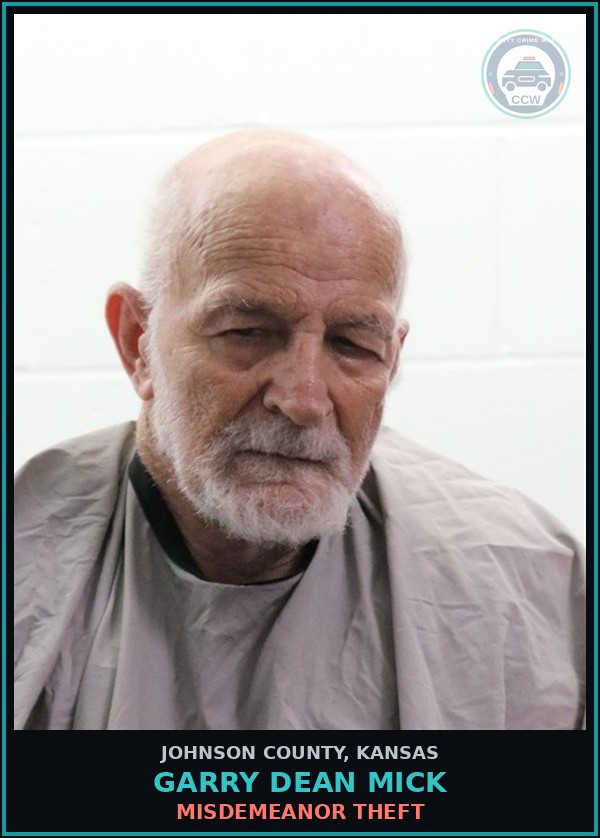 Booking mugshot of GARRY DEAN MICK in Johnson County