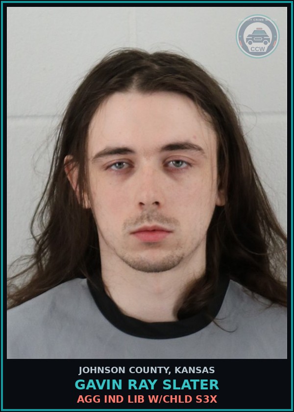 Booking mugshot of GAVIN RAY SLATER in Johnson County