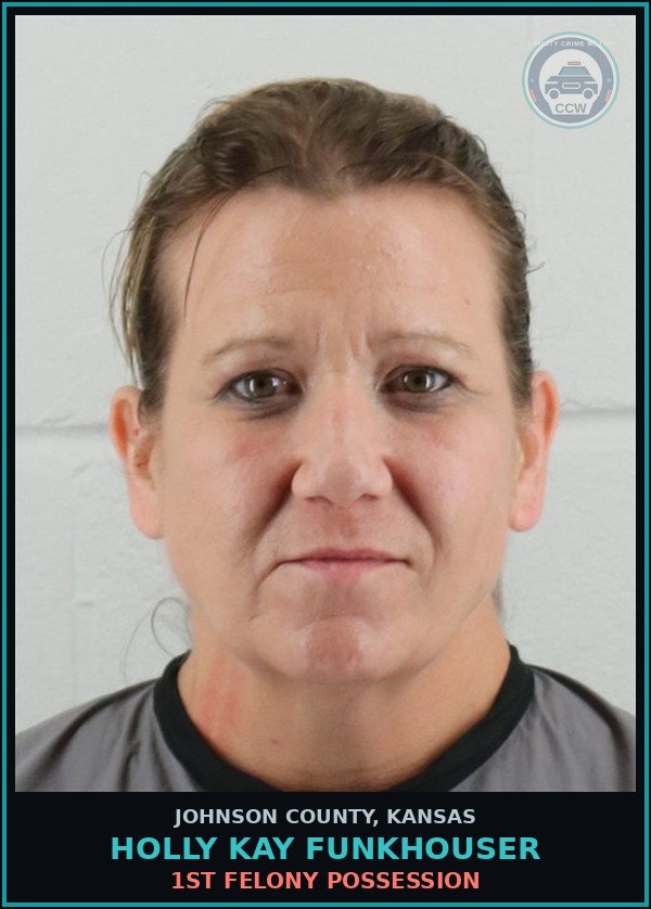 Booking mugshot of HOLLY KAY FUNKHOUSER in Johnson County