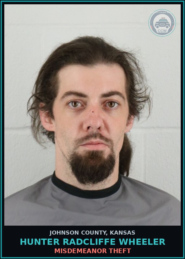 Booking mugshot of HUNTER RADCLIFFE WHEELER in Johnson County