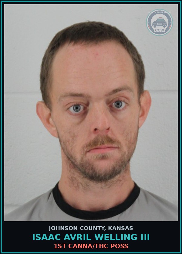 Booking mugshot of ISAAC AVRIL WELLING III in Johnson County