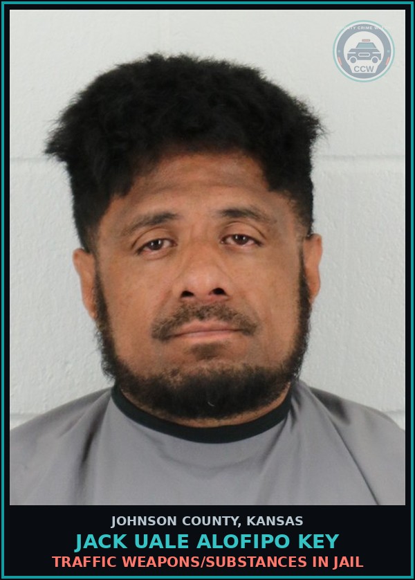 Booking mugshot of JACK UALE ALOFIPO KEY in Johnson County