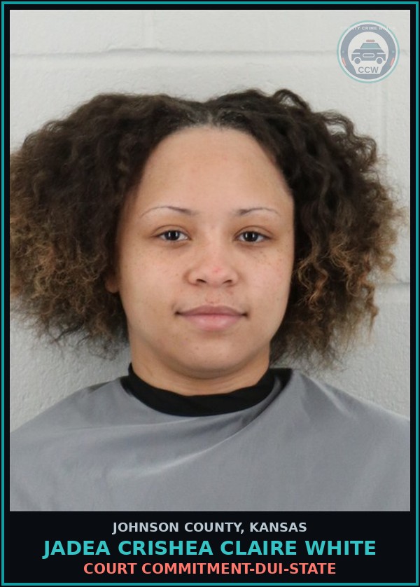 Booking mugshot of JADEA CRISHEA CLAIRE WHITE in Johnson County