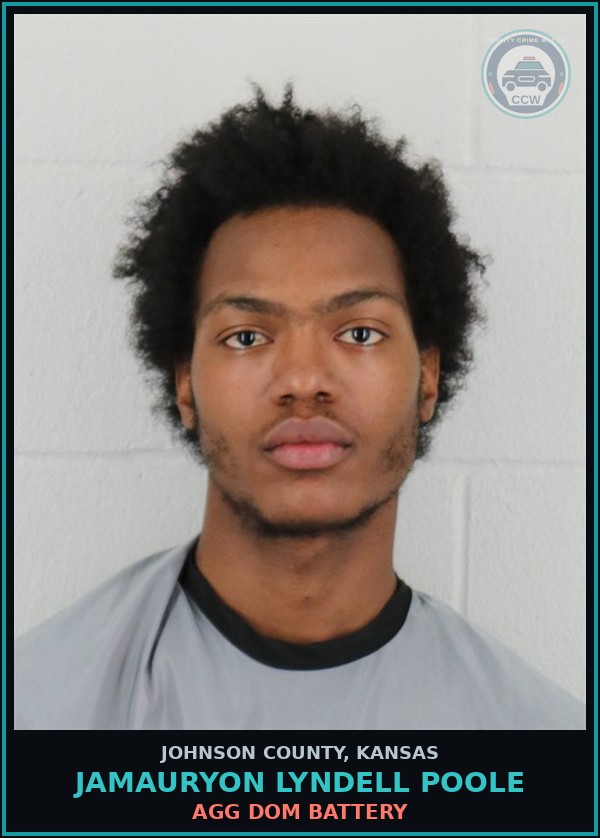 Booking mugshot of JAMAURYON LYNDELL POOLE in Johnson County