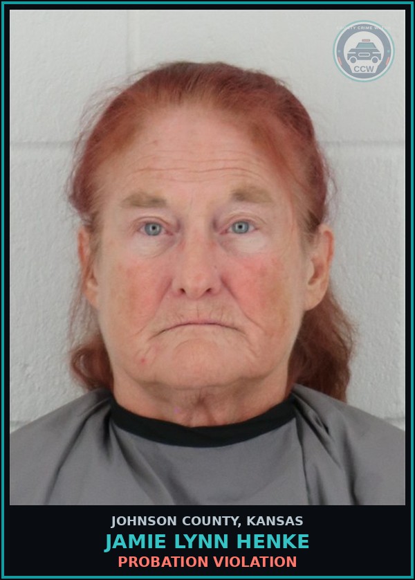 Booking mugshot of JAMIE LYNN HENKE in Johnson County