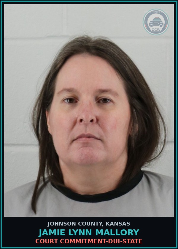 Booking mugshot of JAMIE LYNN MALLORY in Johnson County