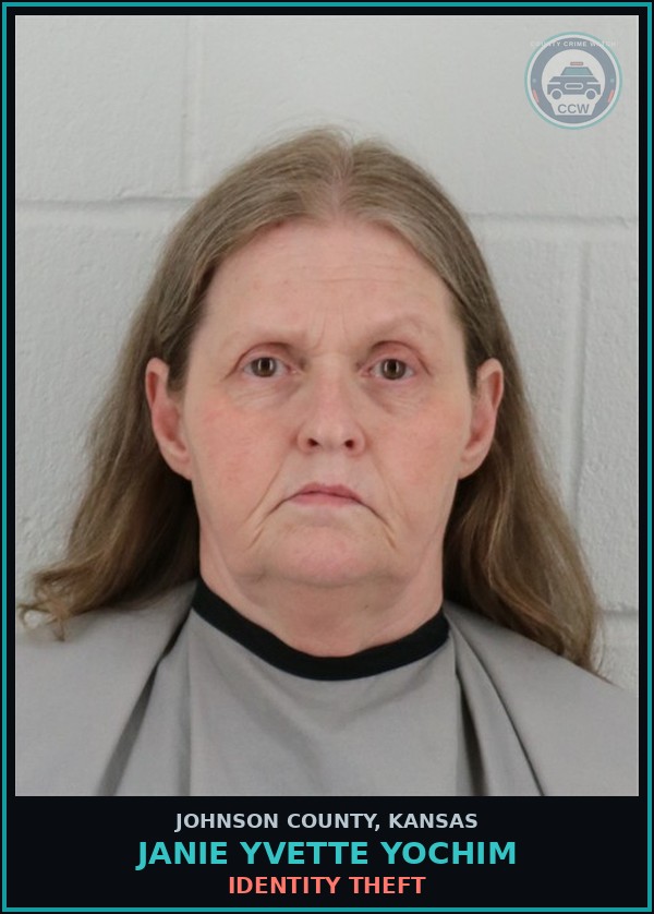 Booking mugshot of JANIE YVETTE YOCHIM in Johnson County