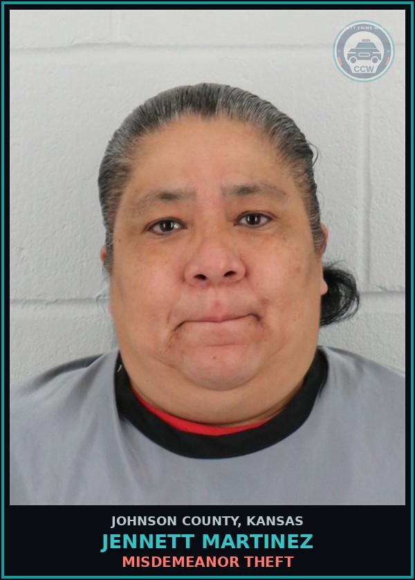 Booking mugshot of JENNETT MARTINEZ in Johnson County