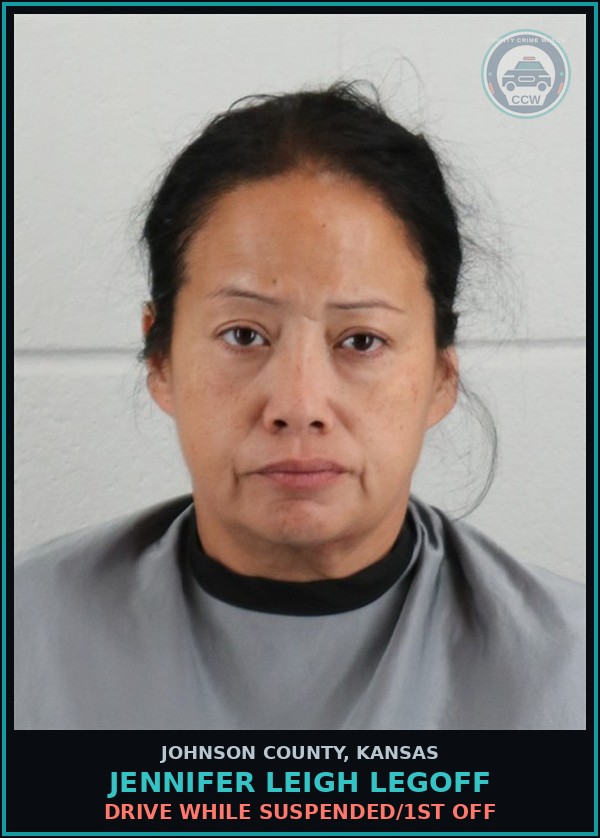 Booking mugshot of JENNIFER LEIGH LEGOFF in Johnson County