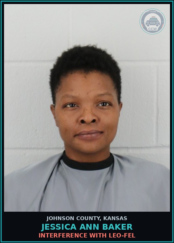 Booking mugshot of JESSICA ANN BAKER in Johnson County