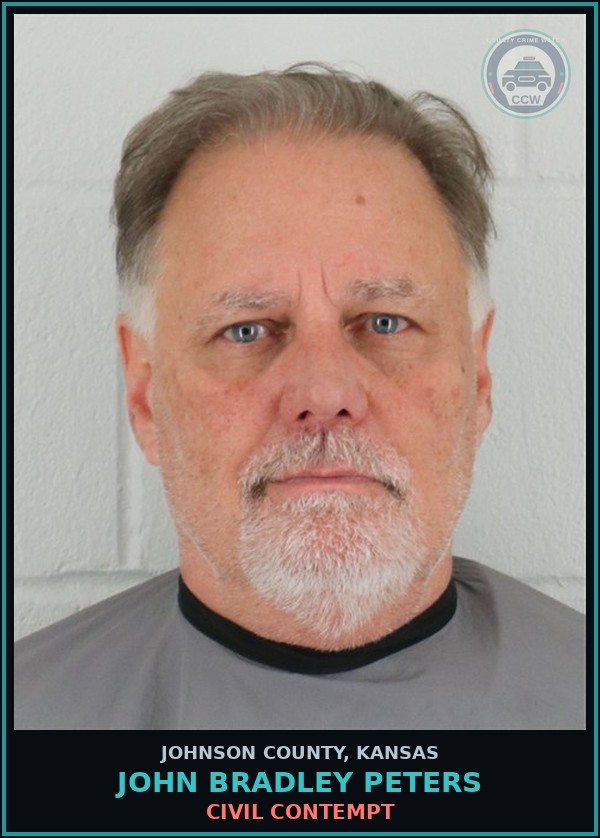 Booking mugshot of JOHN BRADLEY PETERS in Johnson County