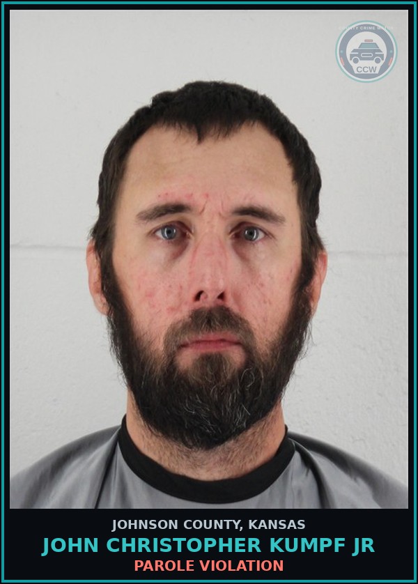 Booking mugshot of JOHN CHRISTOPHER KUMPF JR in Johnson County