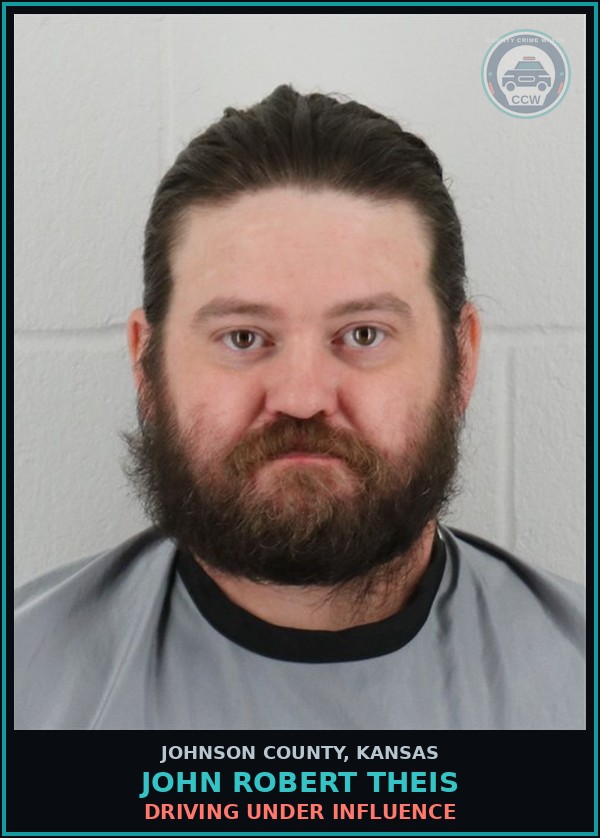 Booking mugshot of JOHN ROBERT THEIS in Johnson County