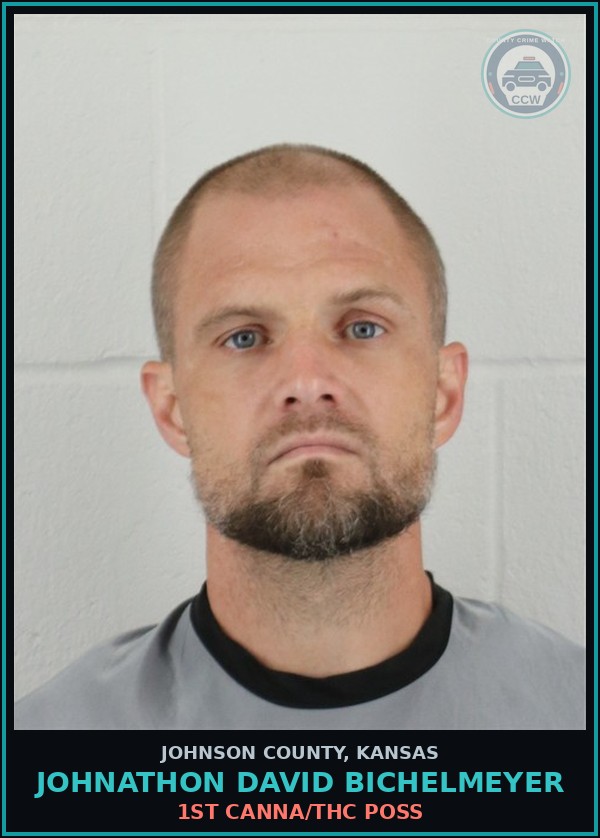 Booking mugshot of JOHNATHON DAVID BICHELMEYER in Johnson County