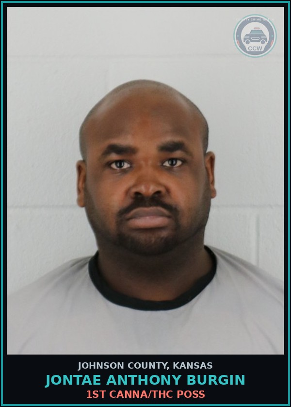 Booking mugshot of JONTAE ANTHONY BURGIN in Johnson County
