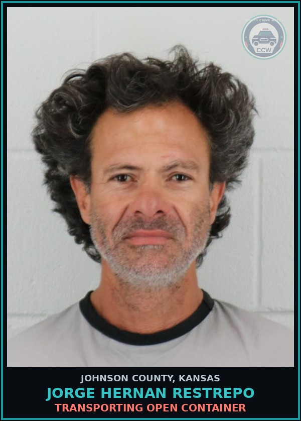 Booking mugshot of JORGE HERNAN RESTREPO in Johnson County