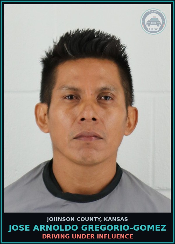 Booking mugshot of JOSE ARNOLDO GREGORIO-GOMEZ in Johnson County