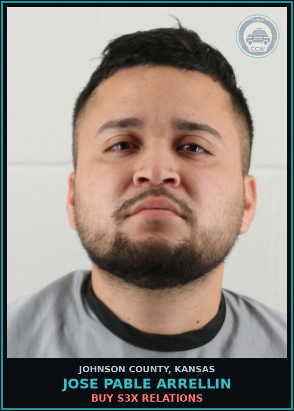 Booking mugshot of JOSE PABLE ARRELLIN in Johnson County