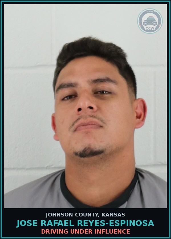 Booking mugshot of JOSE RAFAEL REYES-ESPINOSA in Johnson County