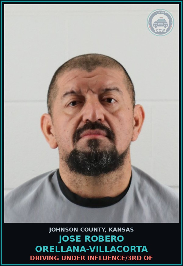 Booking mugshot of JOSE ROBERO ORELLANA-VILLACORTA in Johnson County
