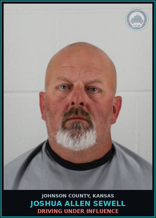 Booking mugshot of JOSHUA ALLEN SEWELL in Johnson County