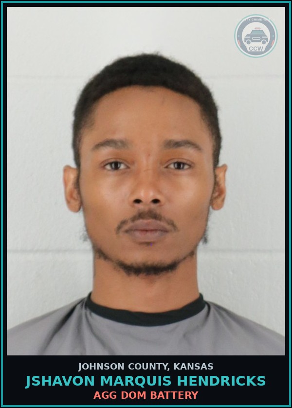 Booking mugshot of JSHAVON MARQUIS HENDRICKS in Johnson County