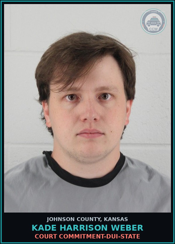 Booking mugshot of KADE HARRISON WEBER in Johnson County
