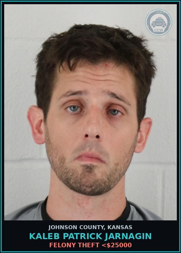 Booking mugshot of KALEB PATRICK JARNAGIN in Johnson County