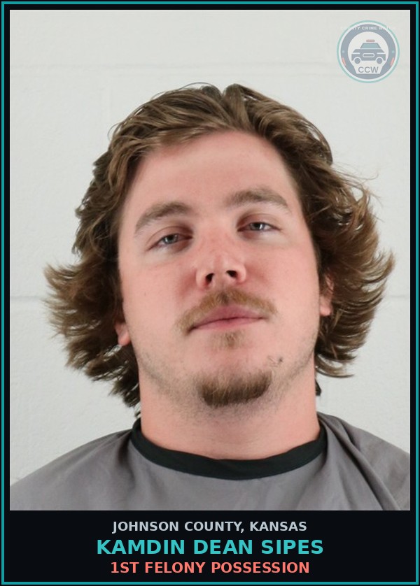 Booking mugshot of KAMDIN DEAN SIPES in Johnson County