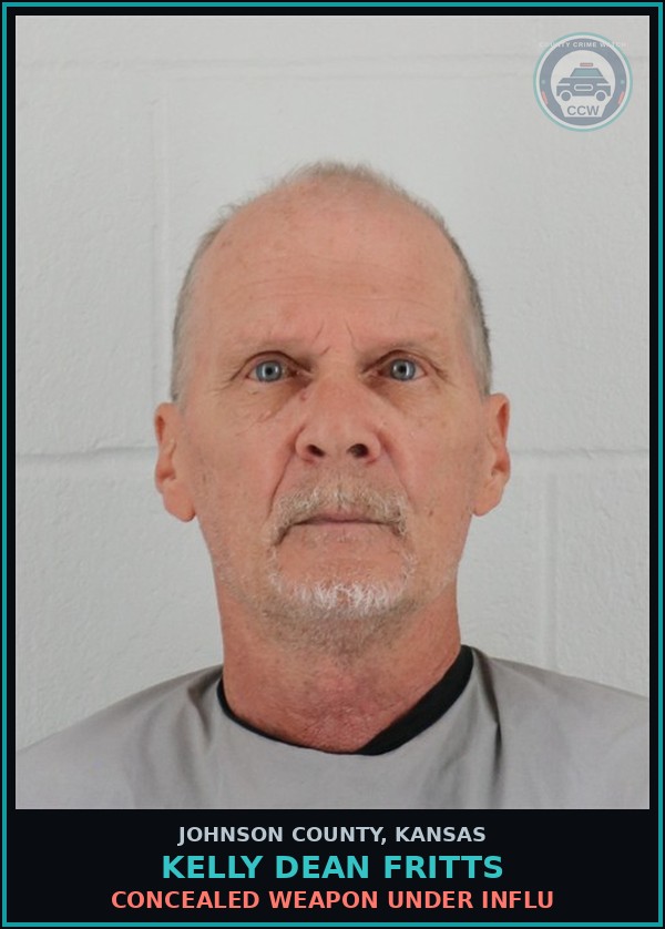 Booking mugshot of KELLY DEAN FRITTS in Johnson County