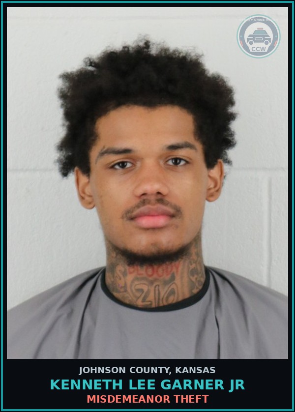 Booking mugshot of KENNETH LEE GARNER JR in Johnson County