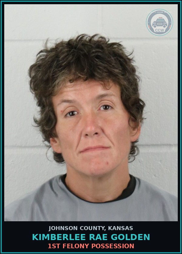 Booking mugshot of KIMBERLEE RAE GOLDEN in Johnson County