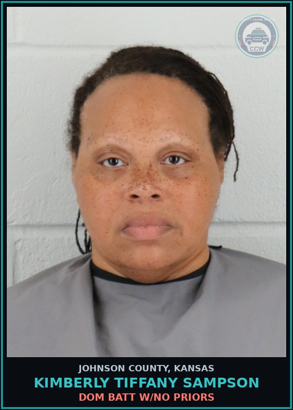 Booking mugshot of KIMBERLY TIFFANY SAMPSON in Johnson County