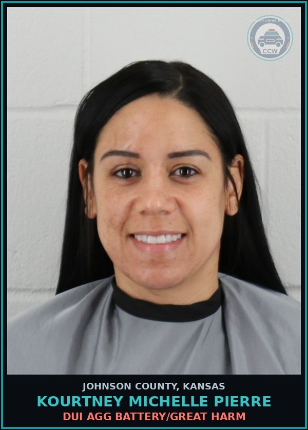 Booking mugshot of KOURTNEY MICHELLE PIERRE in Johnson County
