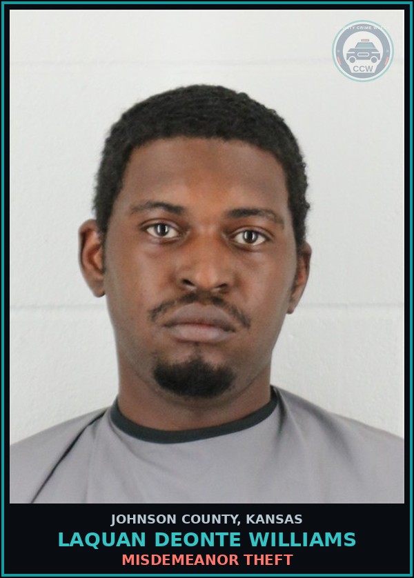 Booking mugshot of LAQUAN DEONTE WILLIAMS in Johnson County