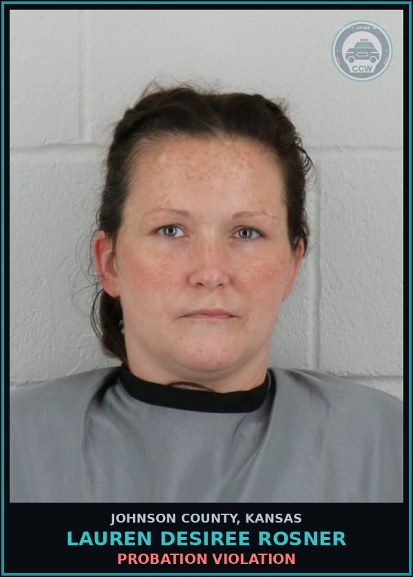 Booking mugshot of LAUREN DESIREE ROSNER in Johnson County