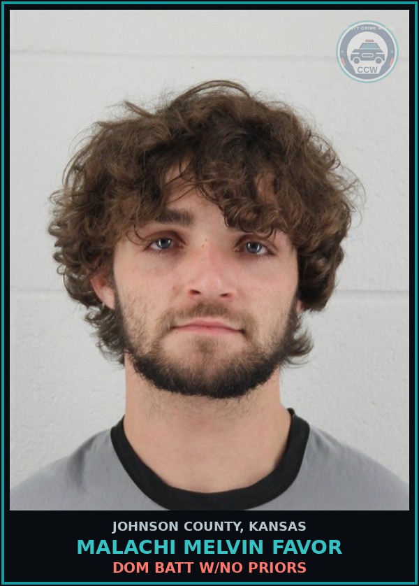 Booking mugshot of MALACHI MELVIN FAVOR in Johnson County