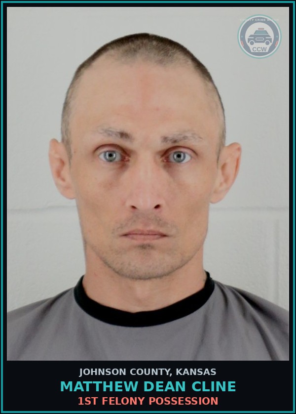 Booking mugshot of MATTHEW DEAN CLINE in Johnson County