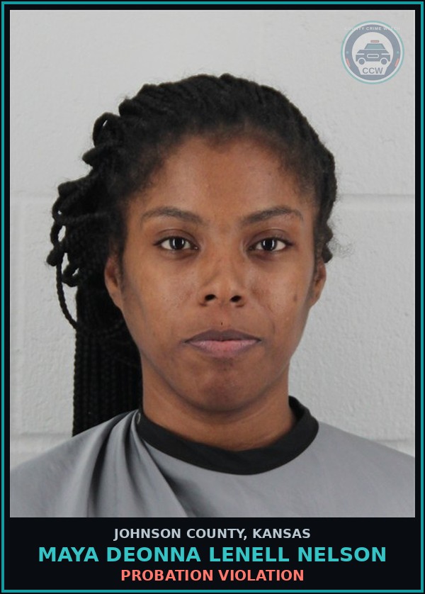 Booking mugshot of MAYA DEONNA LENELL NELSON in Johnson County