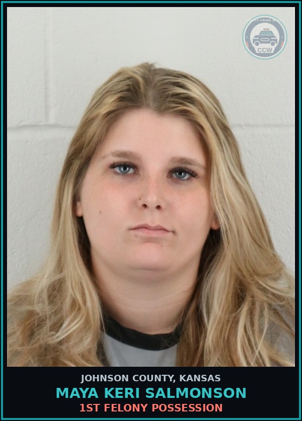 Booking mugshot of MAYA KERI SALMONSON in Johnson County